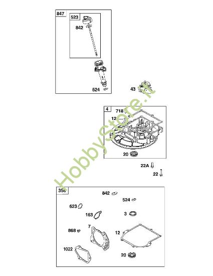 E - COPERTURA CARTER MOTORE/GRUPPO COPPA E LUBRIFICAZIONE B&S - 10 €¦ 104M0B-0123-H5 brand Stihl